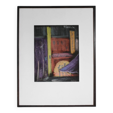 Henryk Barczyński "Paris" In Pastel, 38.5×49.5cm, 1920s