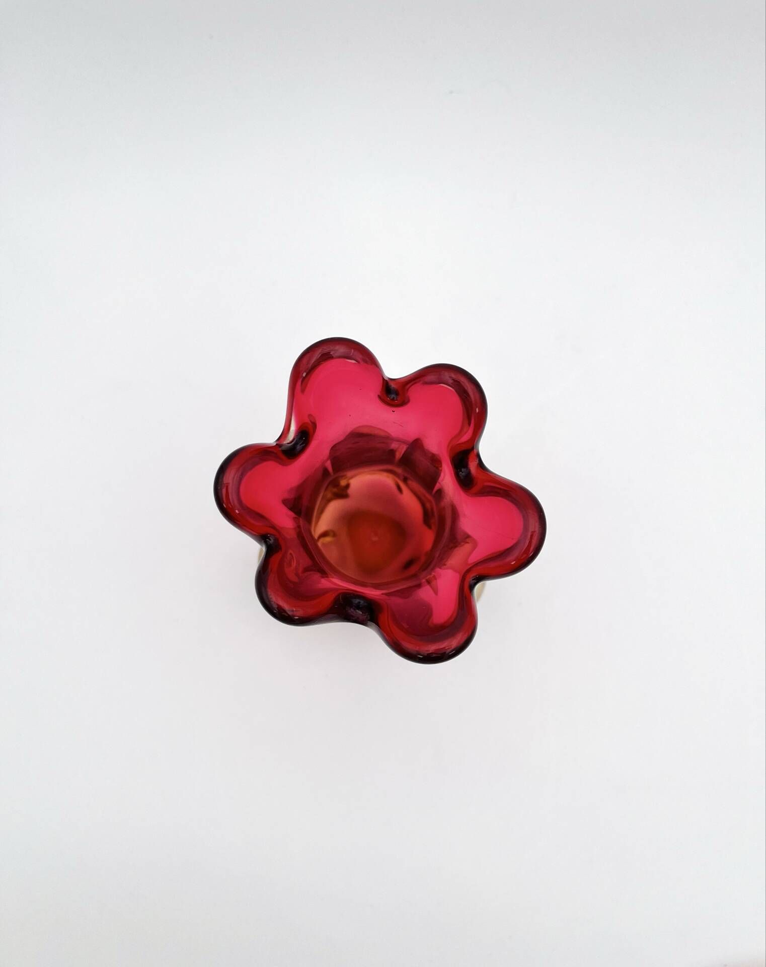 Murano Vase Organic Red Yellow 21cm 1.1kg