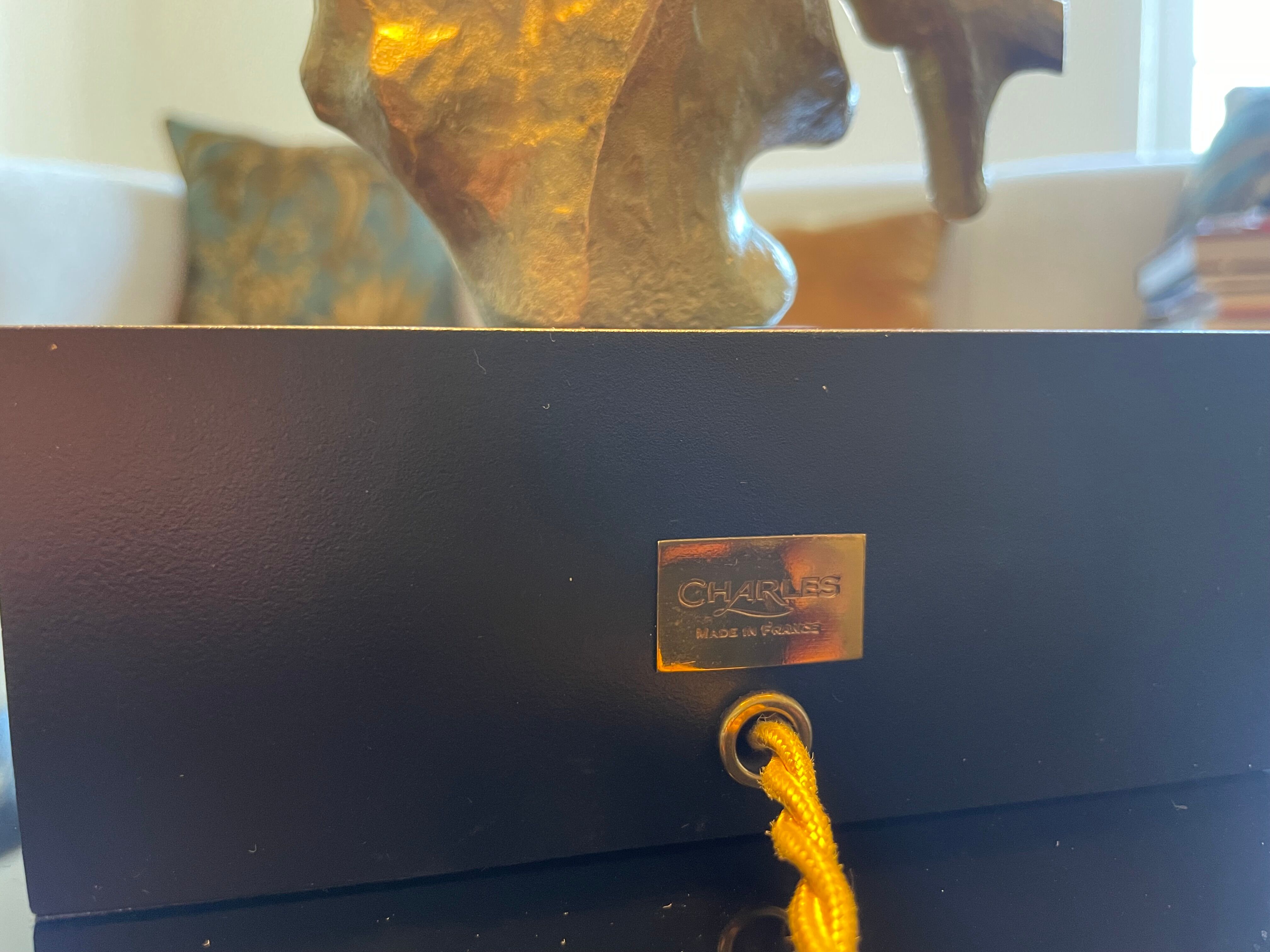 Maison Charles lamp signed model CORAIL bronze