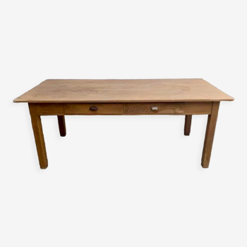 Table de ferme table bistrot en chêne massif Longueur 200 cm