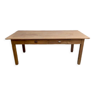 Table de ferme table bistrot en chêne massif Longueur 200 cm