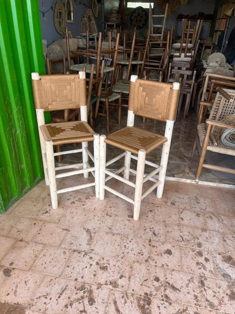 2 handmade craft stools 100cmx30cmx30cm