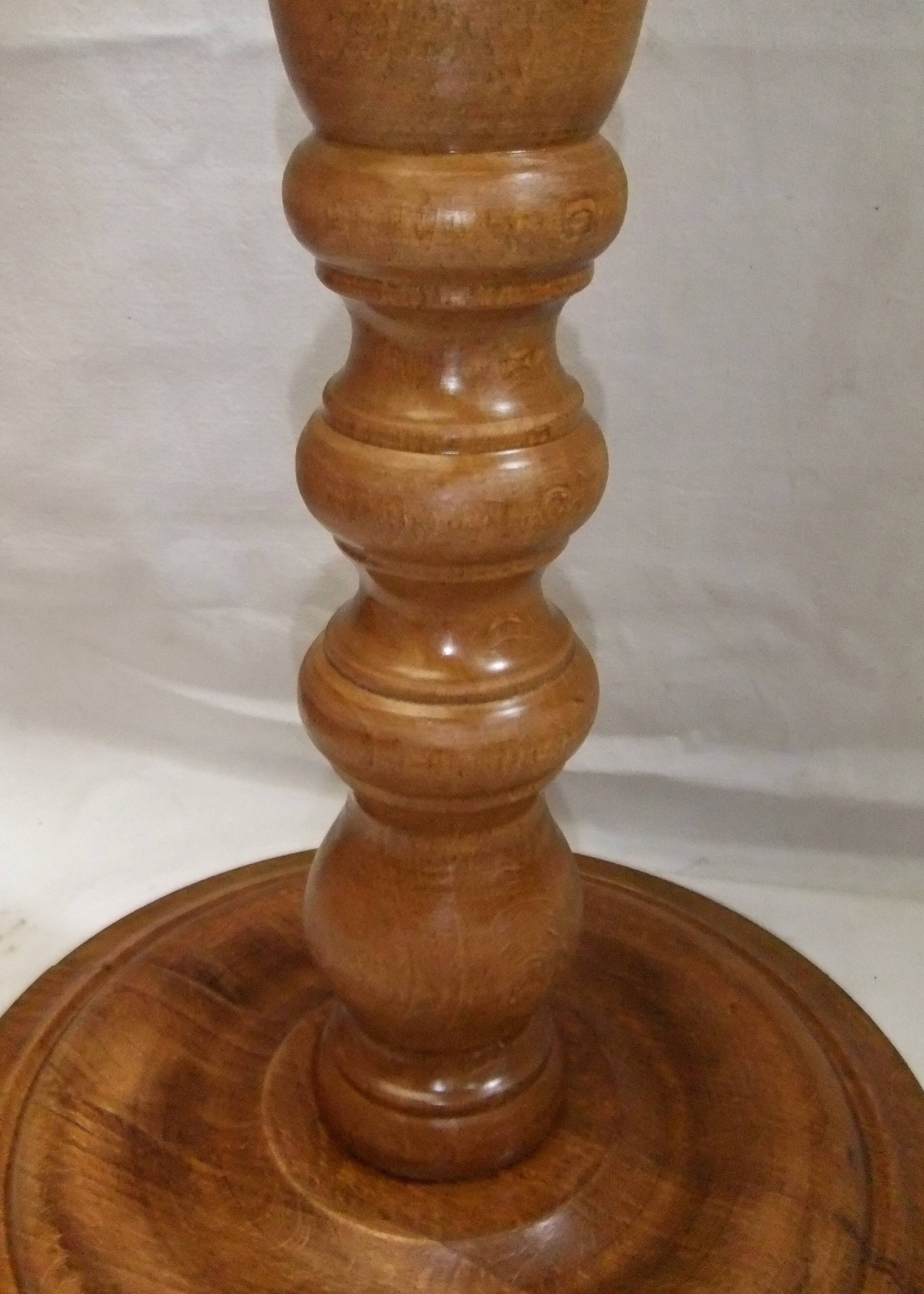 Pedestal table console solid wood furniture plant holder