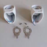 1960’s modernist mid-century Wilhem Wagenfeld pair of sconces for Lindner gmbh