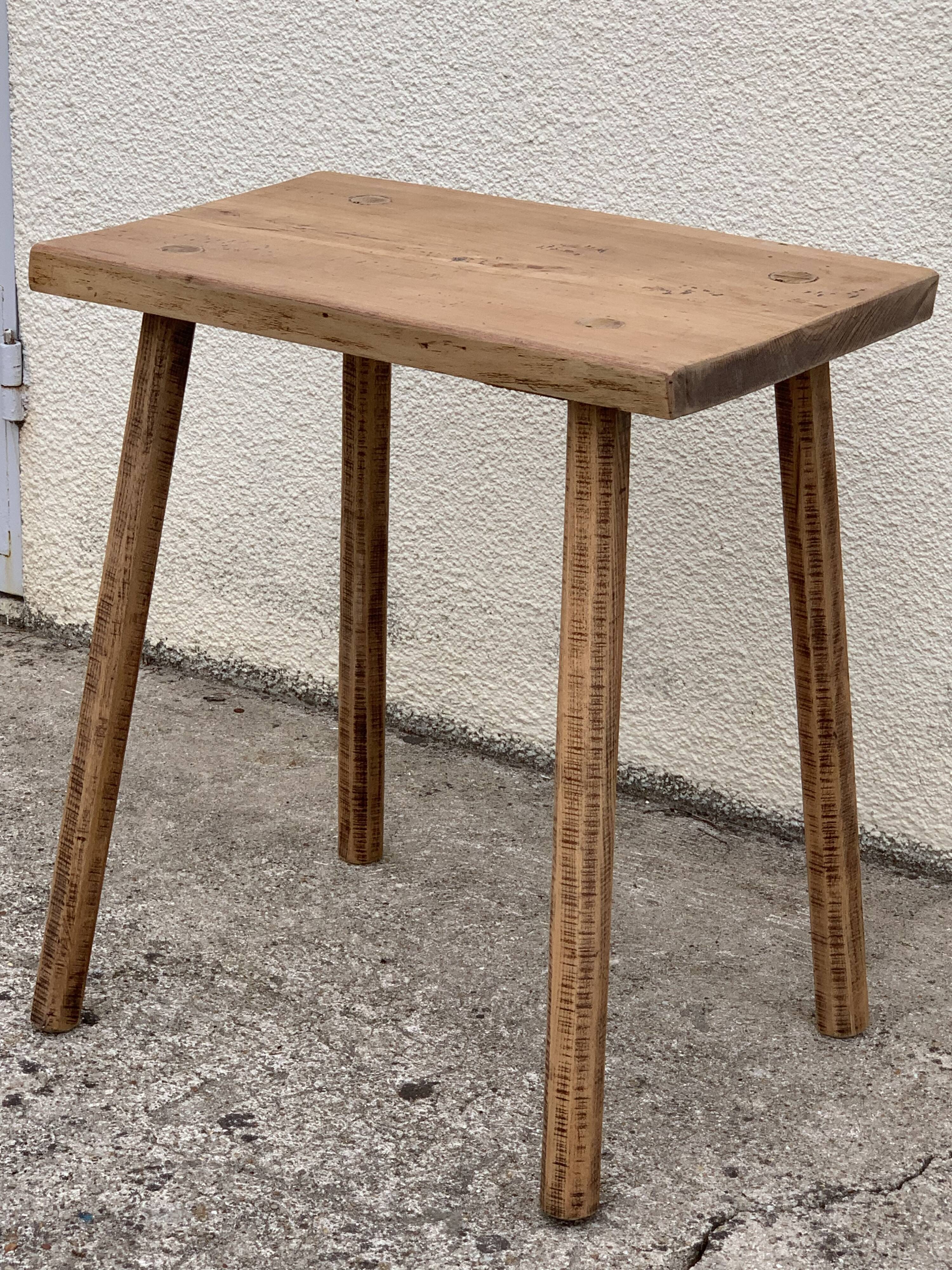 Brutalist table wood raw