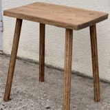 Brutalist table wood raw