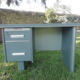 Bureau en métal vert années 50