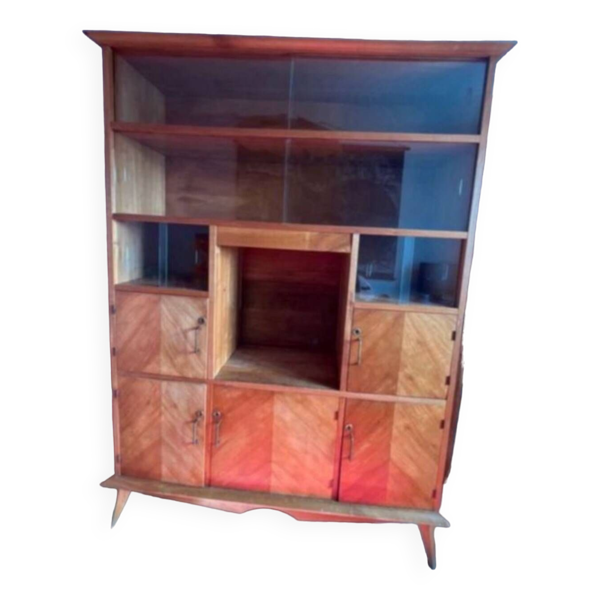 Bibliothèque vitrine étagère vintage 1950/60