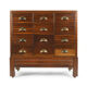 English mahogany and brass blouse furniture