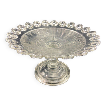 Coupe sur piédouche en verre de Vierzon début XXe