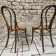 Pair of Thonet austria Nr 18 curved wood bistro chairs