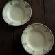 Mismatched lot 4 green hollow plates Flowers Garland Gaudeloupe Saint Amand