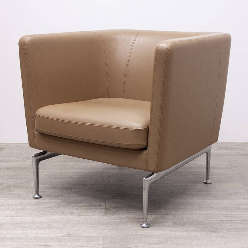 Vitra Suita Club Armchair in Ochre Leather