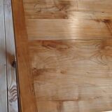 Elm farmhouse table with extensions for 6 to 10 people.