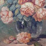 Tableau Elisa Georget 1914 hst bouquet de fleurs XIXéme XXéme
