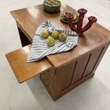 Oak and veneer counter or desk