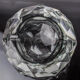 Ashtray Sommerso grey by seguso, faceted glass, murano, italy, 1970
