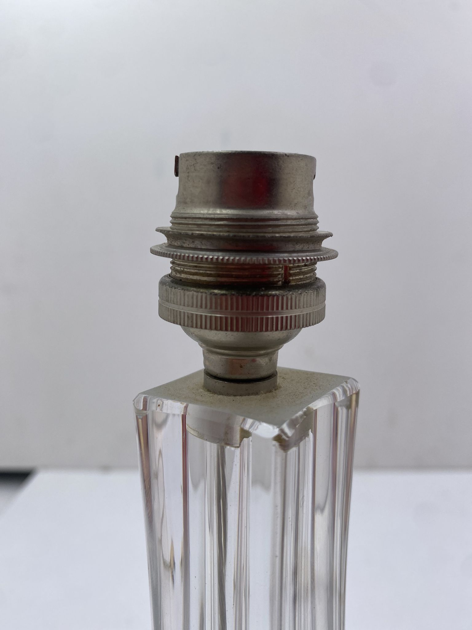 Glass desk lamp foot