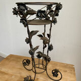 Vintage wrought iron plant holder Art deco Jugendstil