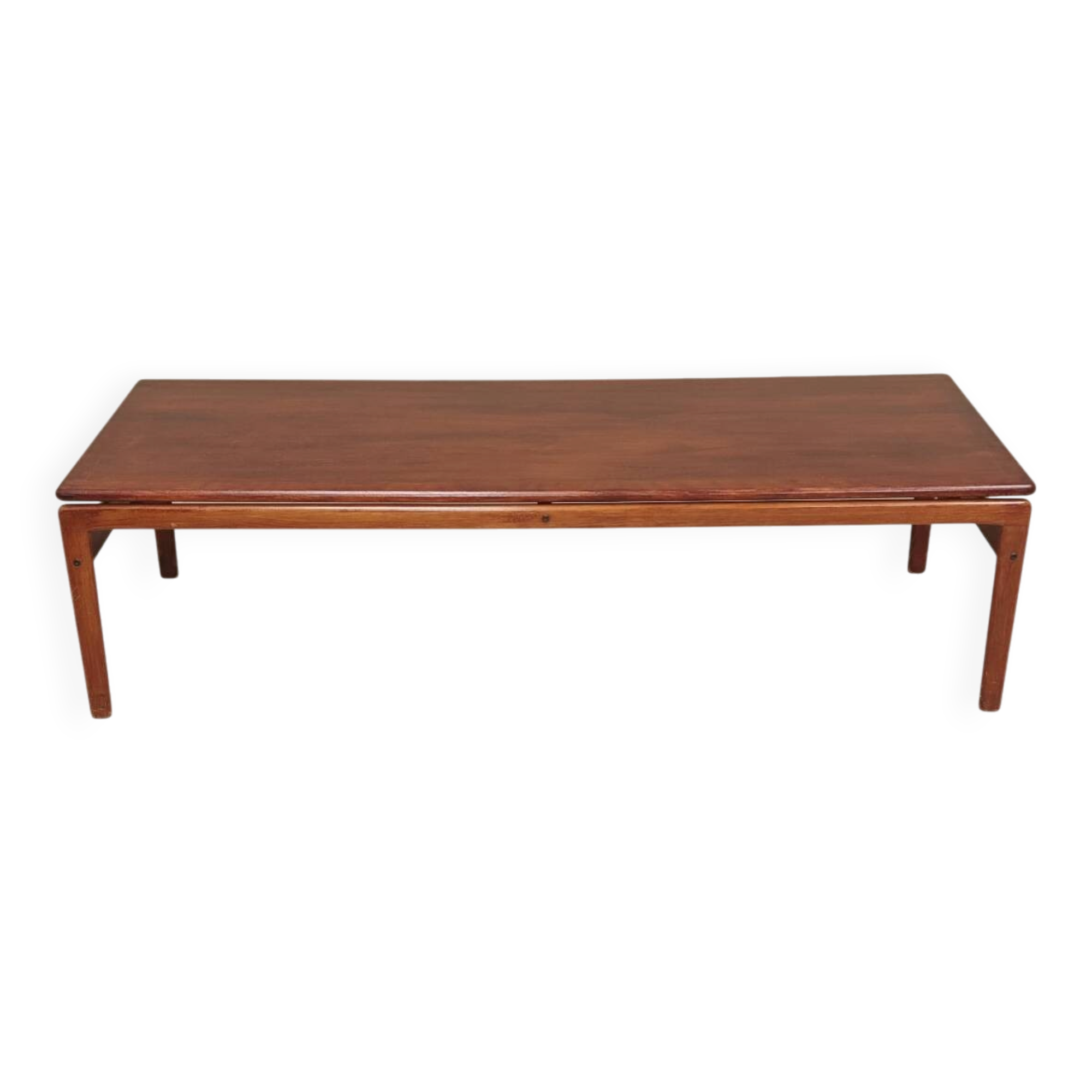 Large Scandinavian teak coffee table Trioh 1960