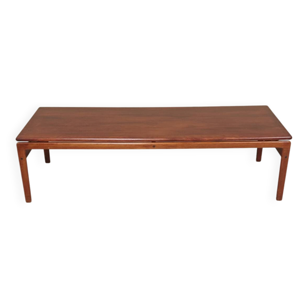 Grande table basse en teck scandinave Trioh 1960