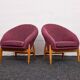 Lounge Chairs in Hand-Stitched Jacquard Upholstery by Sándor Palócz, 1968