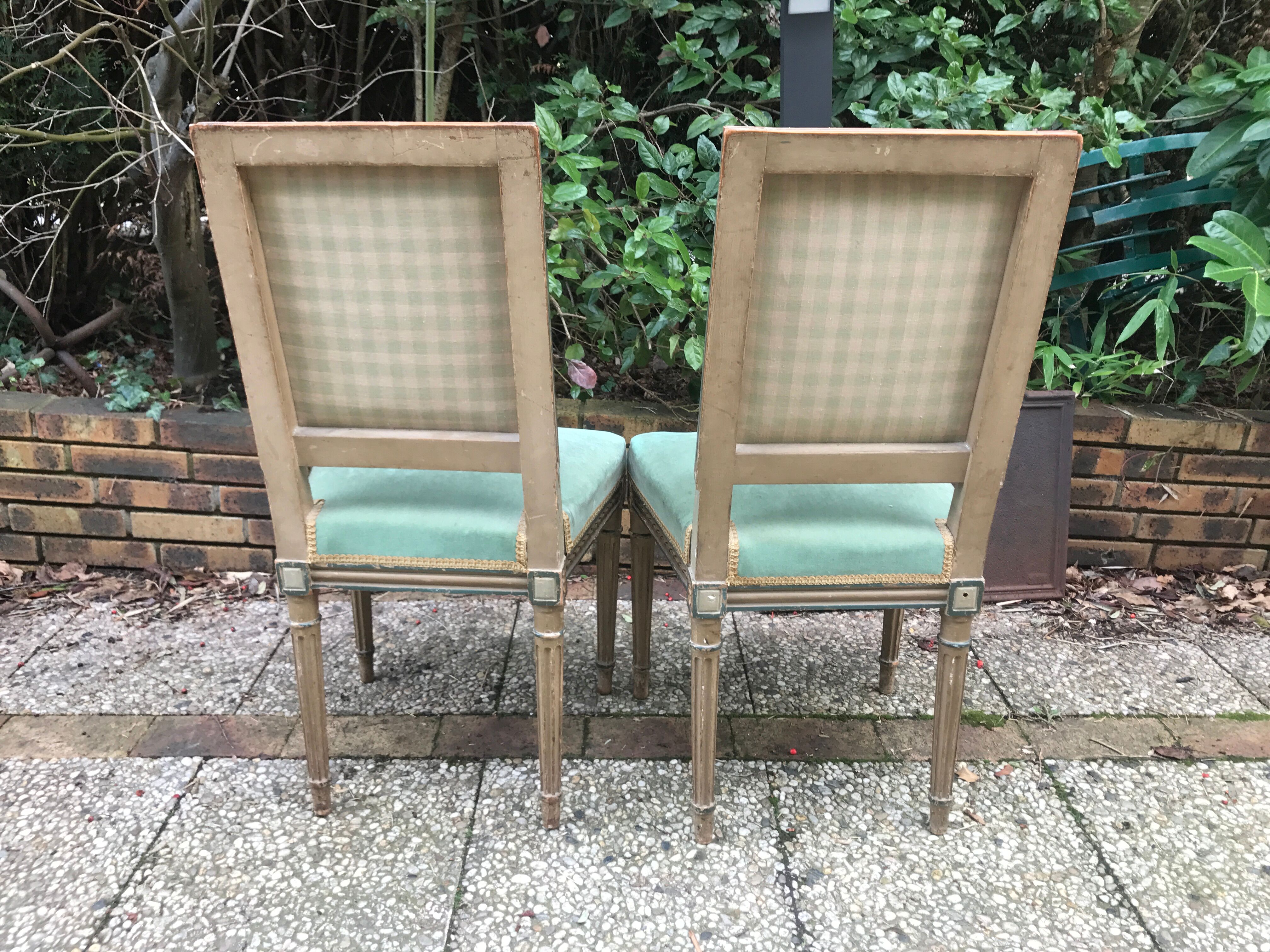 Pair of Louis XVI style chairs