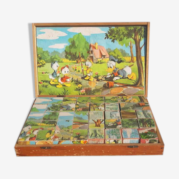 Boîte de jeu de cubes vintage