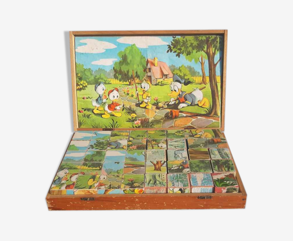 Boîte de jeu de cubes vintage
