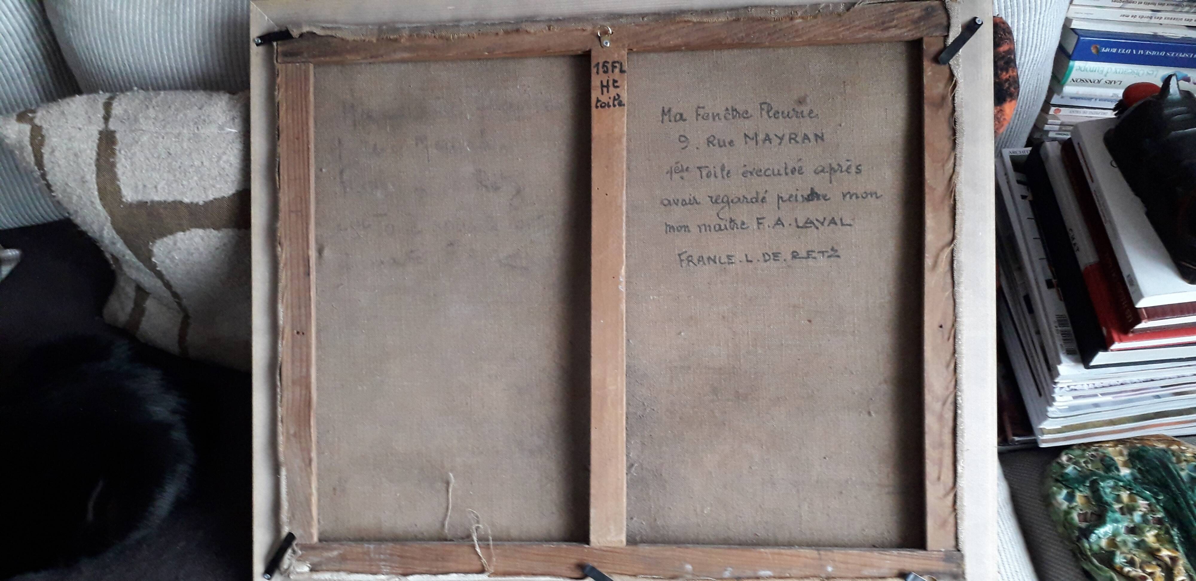 Antique oil painting depicting a still life