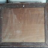 Old oil painting representing a still life