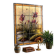 Stained glass "vegetation with irises"