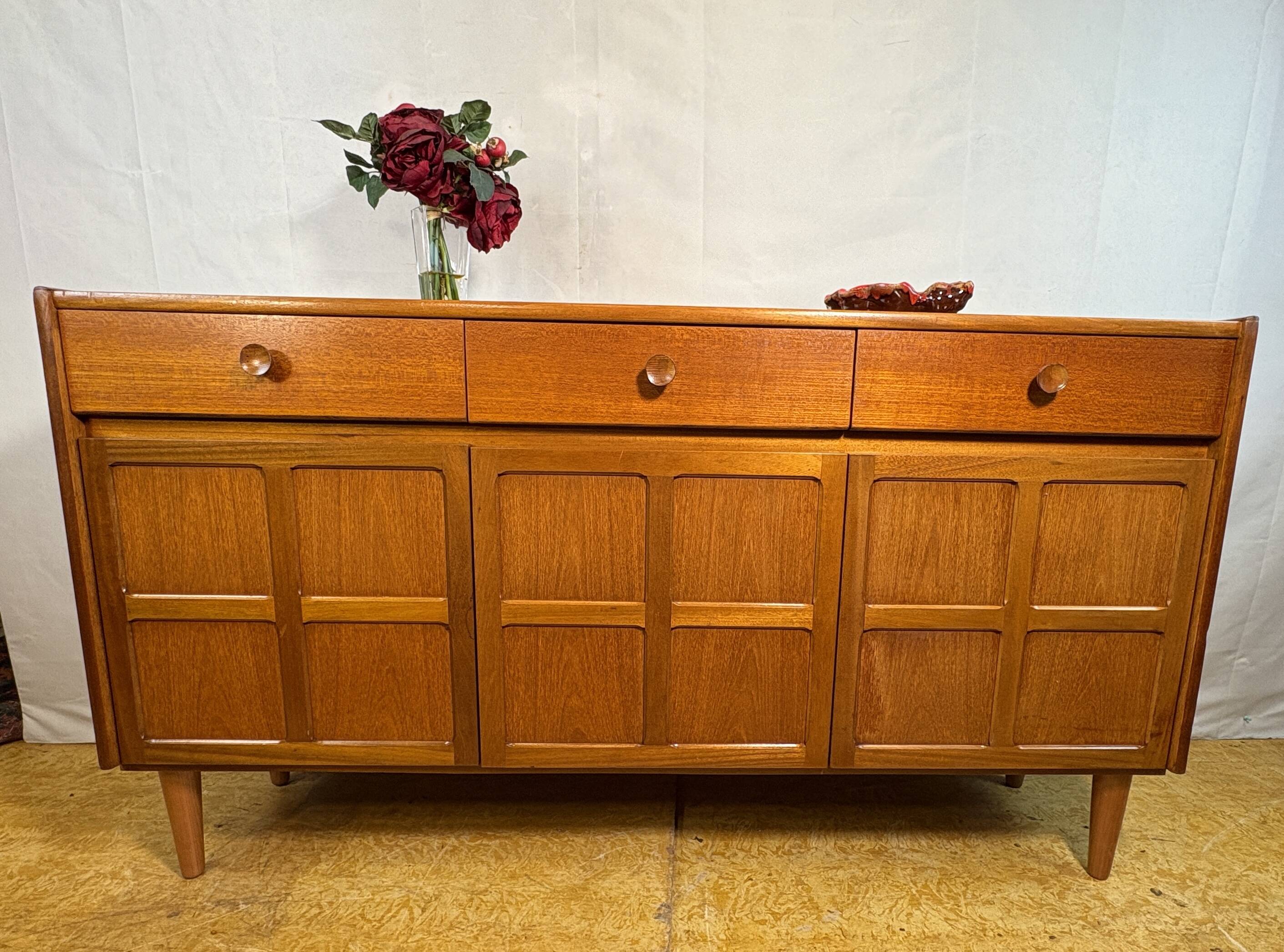 Mid Century Retro Teak Sideboard by Nathan Circa 1960-1970  A highly desira