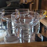 6 modernist bowls in solid glass (1970s)