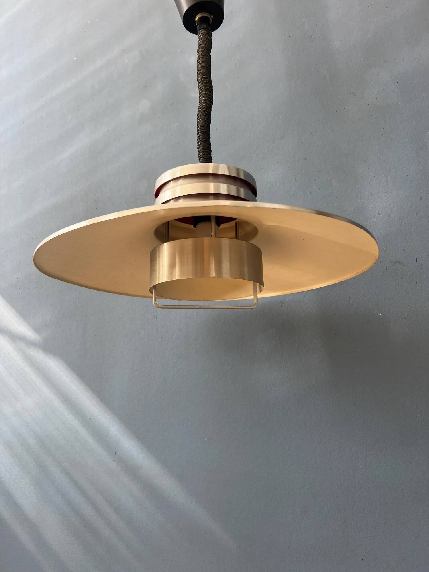 Vintage aluminium space age pendant lamp