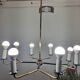 Mid century Italian Brass Chandelier (Attributed to Stilnovo) with 8 Arms Italy.