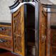 Bureau secrétaire en noyer et placage Louis Philippe antique, 1860