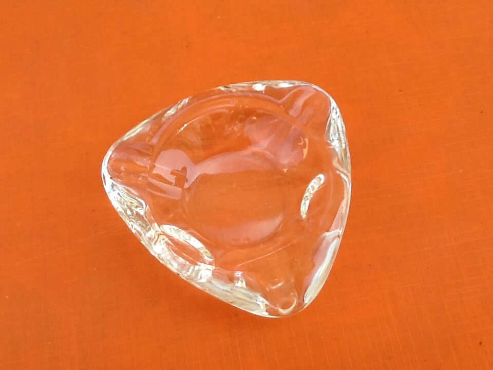 1970s Ashtray "hand" Transparent glass France Reims