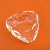 1970s Ashtray "hand" Transparent glass France Reims