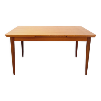 Vintage Scandinavian style dining table from the 50s 60s in teak with extensions