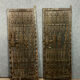 Central Africa around 1900 2 very large doors entirely carved iguanas,