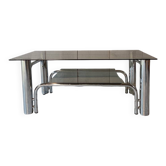 Table basse chromée