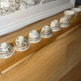 Set of gold patterned cups