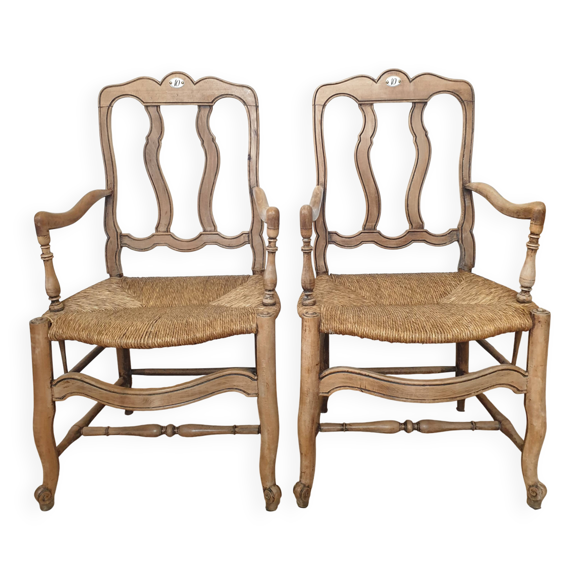Two Hollywood Regency armchairs