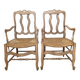 Two Hollywood Regency armchairs
