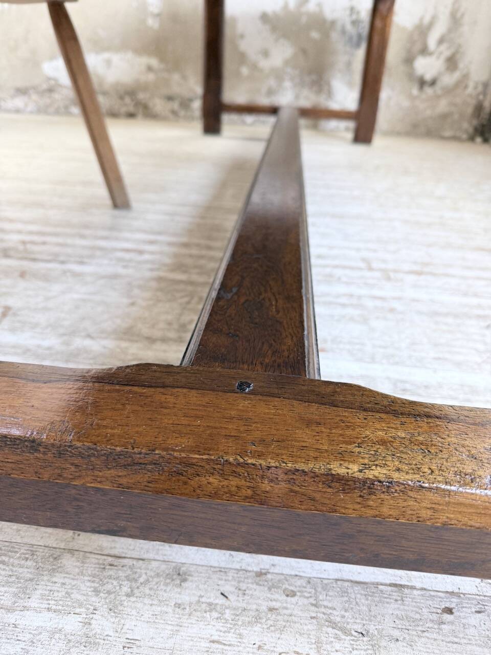 Table de ferme campagne noyer massif XL 250cm