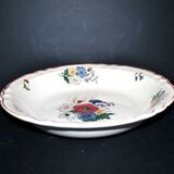 Plat creux saladier vintage AGRESTE en faïence de Sarreguemines DV 31cm