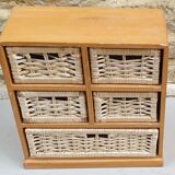 "furniture" of vintage classification in wood and wicker