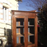 Solid walnut bookcase late 19th early 20th