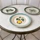 Trio of dessert plates in slurry XIXth